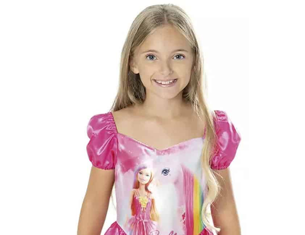 Costume Carnevale Barbie principessa cosplay bambina 3-10 anni festa scuola...