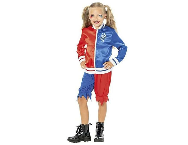 Vestito Carnevale Harley Quinn Suicide Squad bambina 5-10 anni Halloween (5-6...