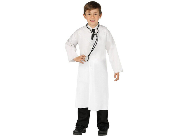 Costume Carnevale camice dottore dottoressa medico doctor unisex 5-12 anni...