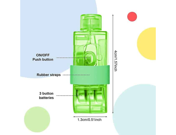 10 Luci a Led Dita Psichedeliche Anelli da Dito a Batteria Colorati Party...