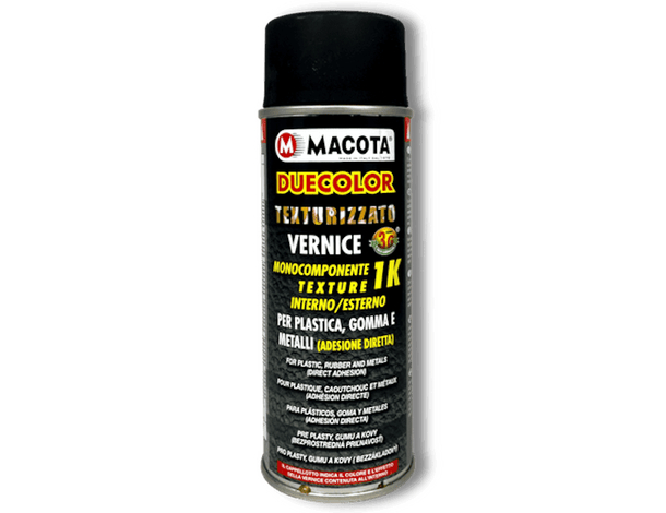 Vernice Spray per Plastica e Gomma MACOTA Testurizzato Texturizzato Nero 400 ml