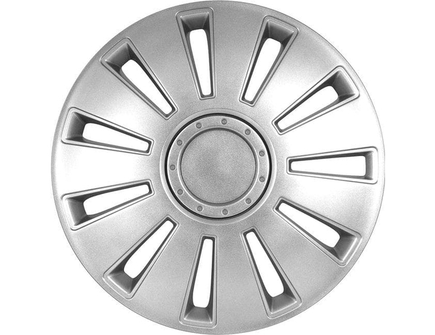 Set di 4 Copricerchi Universali Coppe Auto Silverstone Grigio 13/14/15...