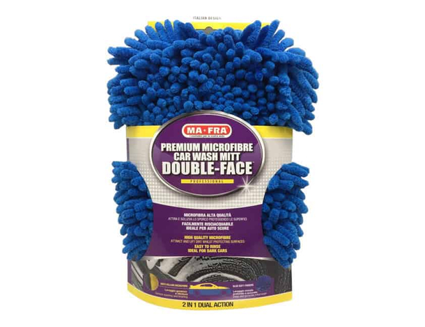 Guanto in Microfibra Double Face Professionale Lavaggio Auto Elimina lo Sporco