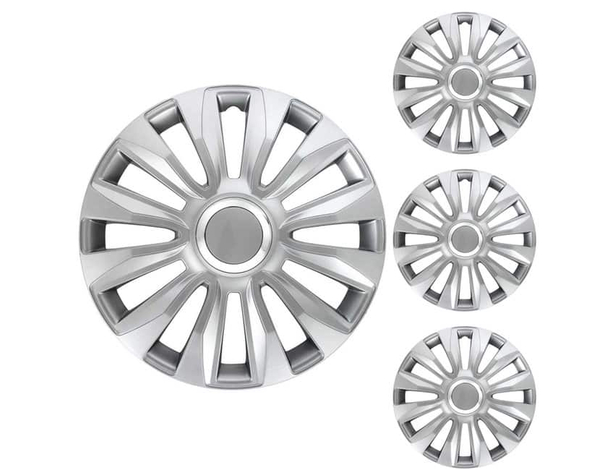 Set 4 Copricerchi Copri ruota Coppa Borchie Auto Avalone 13/14/15/16 Pollici...