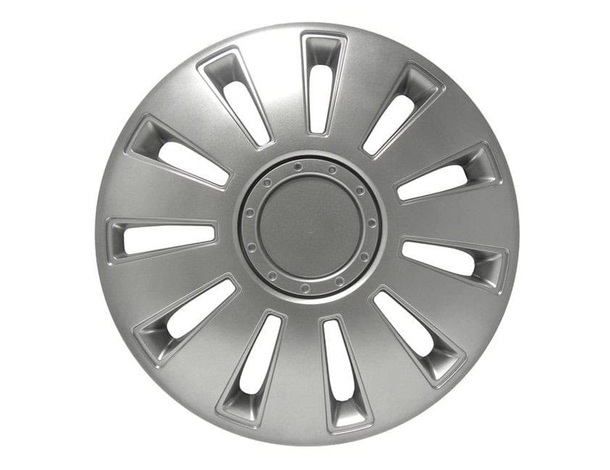 Set di 4 Copricerchi Universali Coppe Auto Silverstone Grigio 13/14/15...