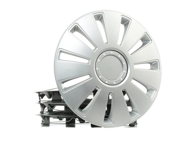 Set di 4 Copricerchi Universali Coppe Auto Silverstone Grigio 13/14/15...