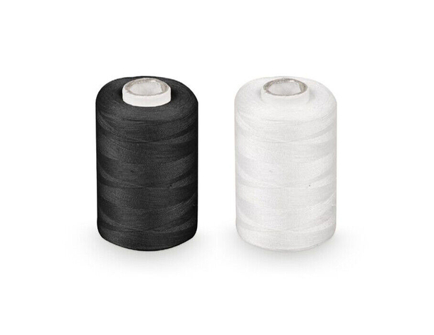 12x Filo da Cucire Nero e Bianco Filato per Macchina 100% Poliestere...