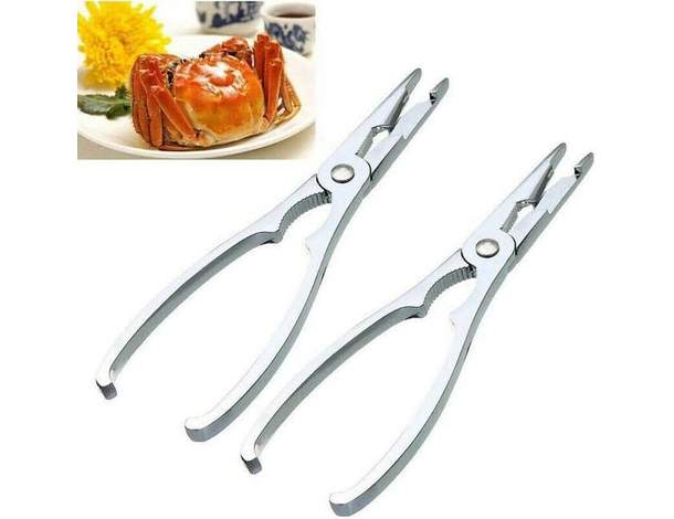 2x Forbici Apri Crostacei Aragosta Morsa Rompichele Granchio Frutti di Mare
