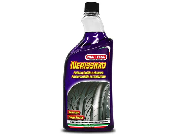 Lucido Ravvivante per Pneumatici Coprente Nerissimo 1000ml Nero Gomme Auto Moto