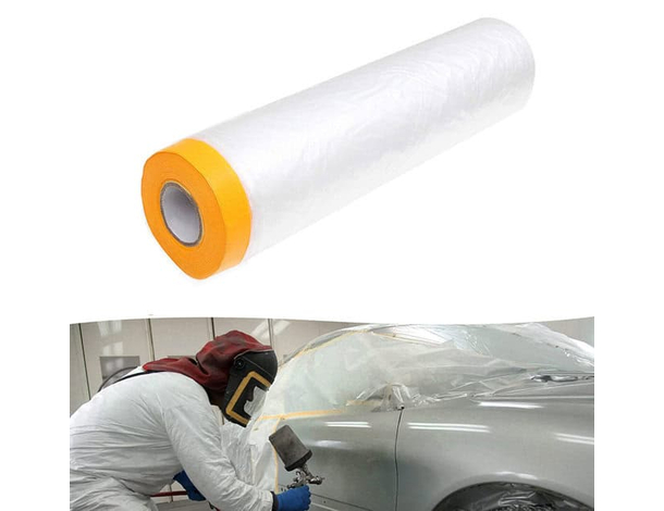 Rotolo Pellicola Mascheratura in PE Carrozzeria Auto Moto Verniciatura...