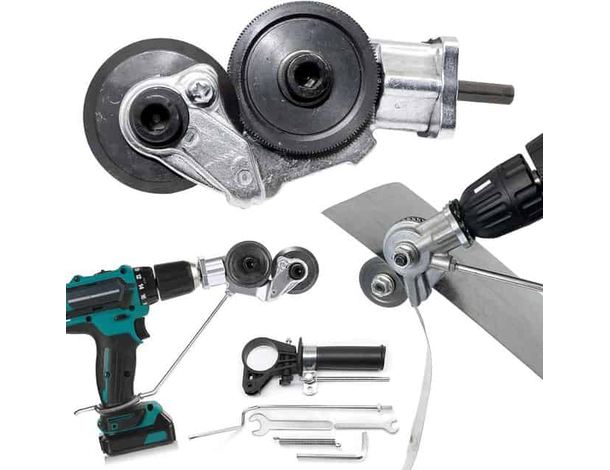 Adattatore per trapano avvitatore forbici taglierina per taglio lamiere metallo