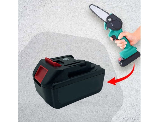 Batteria Ricambio 4000 mAh sega elettrica motosega smerigliatrice LED carica...