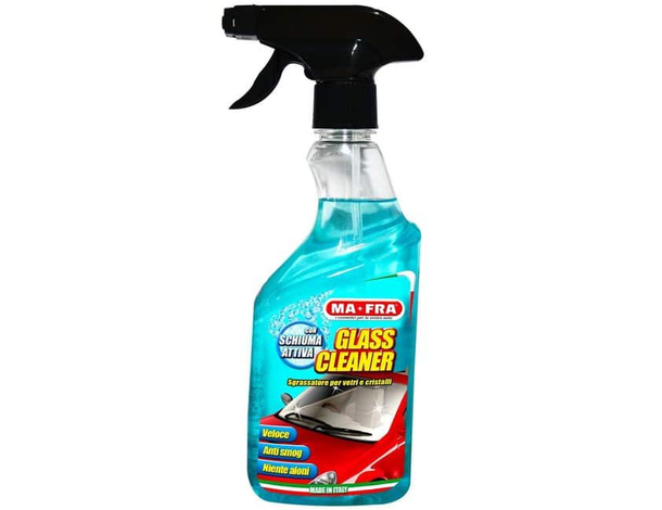 Sgrassatore Vetri Glass Cleaner 500ml Cristalli Auto Camper Schiuma Attiva