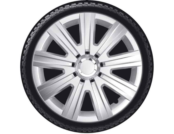 Set 4 Copricerchi Universali Magnum Coppe Copriruota Borchie 13"/14"/15"/16"...