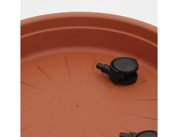 Sottovaso con Ruote Plastica Simil Terracotta Plastica Fioriera Vari Diametri...