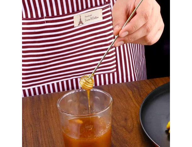 6x Cucchiaio per Miele Bastone Dosamiele Spargimiele da Cucina in Acciaio...