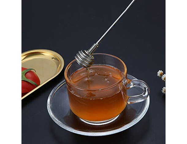 6x Cucchiaio per Miele Bastone Dosamiele Spargimiele da Cucina in Acciaio...