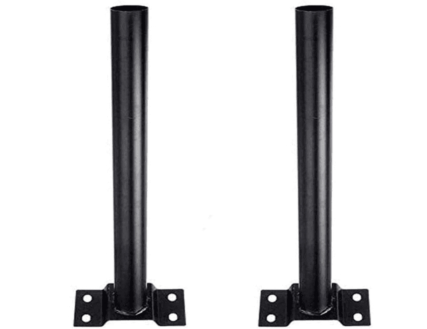 2x Staffa Palo Metallo Lampione Stradale Solare 45cm Universale Supporto Faro