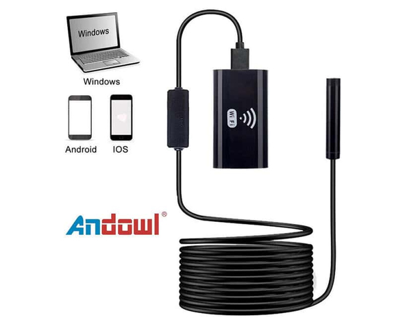 Telecamera Endoscopica Wi-Fi per Ispezione Endoscopio iPhone Android HD iOS...