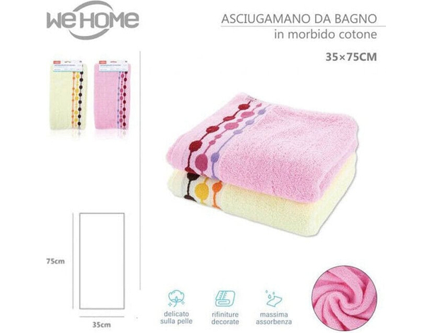 Set 12 Pezzi Asciugamani da Viso Cotone Colorato Morbido 75x35cm Ospite Bagno...