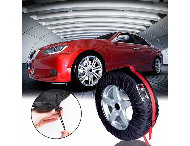 Set 4 Borse Pneumatici 17" a 20" Copriruota Gomme Garage Portaruota Scorta...