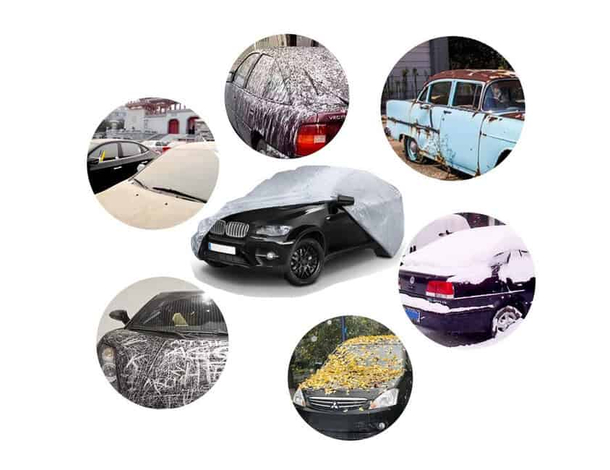 Telo Copriauto PVC Felpato S Neve Pioggia Sole Copri Auto Impermeabile con...