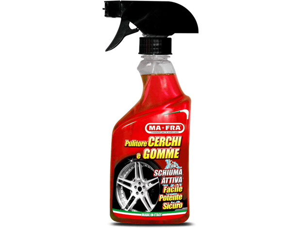 MAFRA spray PULITORE CERCHI E GOMME pulisce lucida protegge lava AUTO MOTO
