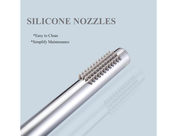 Doccetta Tonda Bagno Doccino Soffione Doccia o Vasca Cornetta Moderno Argento...