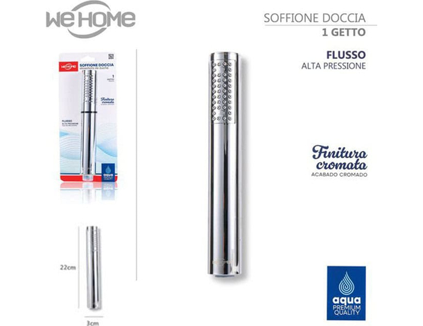 Doccetta Tonda Bagno Doccino Soffione Doccia o Vasca Cornetta Moderno Argento...