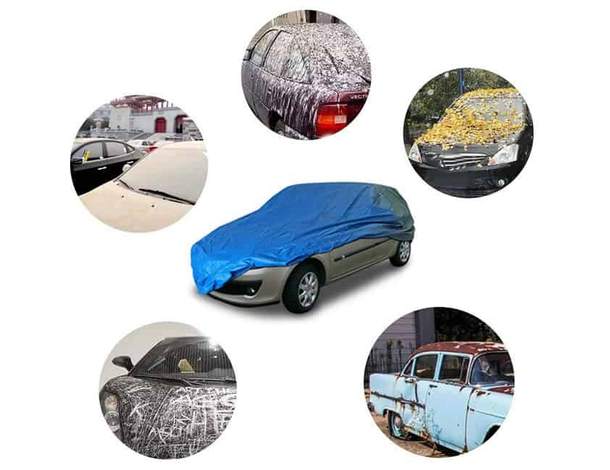 Telo Copriauto Copri Auto Impermeabile Proteggi Sole Pioggia Taglia S Blu 2