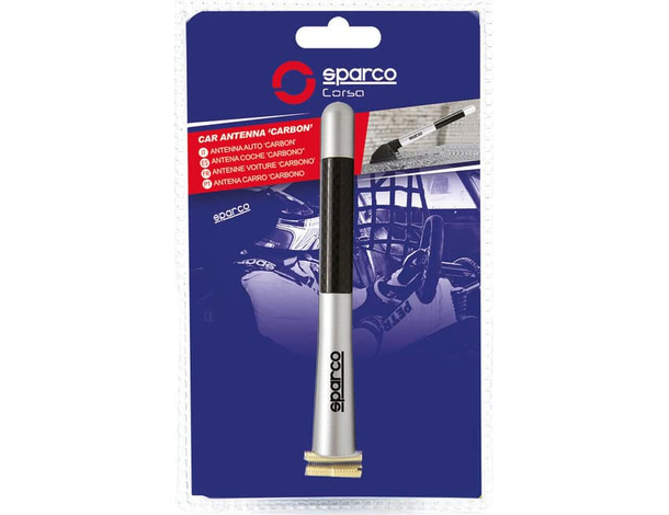 Antenna auto universale Sparco 12 cm grigio/carbonio audio radio tuning