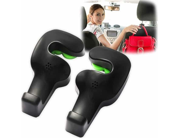 2x Appendiabiti Borsa Inserti Gancio Supporto Retro Poggiatesta Accessori Auto