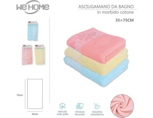12x Set Asciugamani in Cotone 75x35 cm Ospite Bagno Colorato Morbido Viso 2