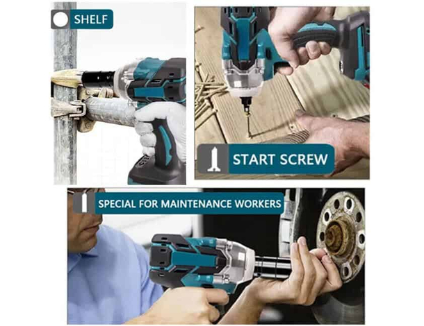 Avvitatore a Impulsi Brushless 700W 400Nm 2 batteria trapano avvitatore...