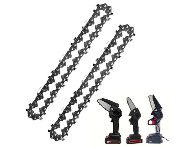 2x Catena di ricambio per mini motosega elettrosega a batteria 6" pollici