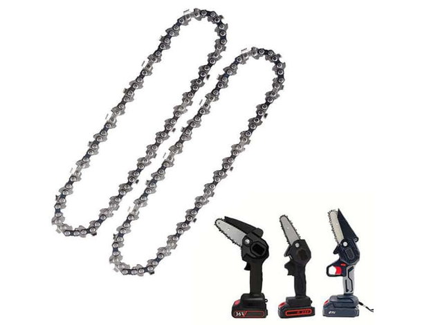 2x Catena di ricambio per mini motosega elettrosega a batteria 8" pollici