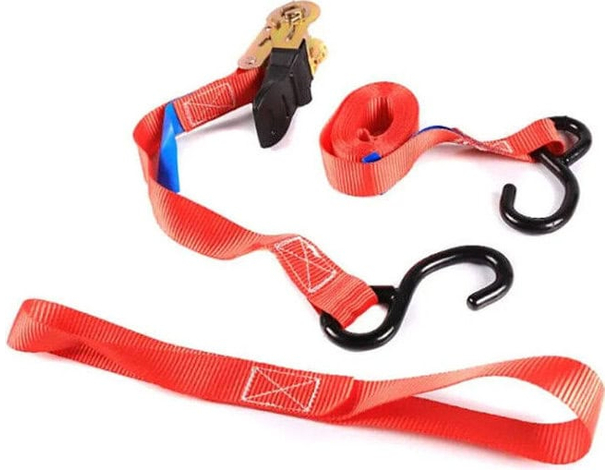 2x Cinghia di Ancoraggio con Tenditore a Cricchetto Gancio S Carico 5m x 25m...