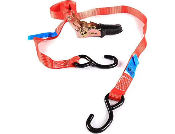 2x Cinghia di Ancoraggio con Tenditore a Cricchetto Gancio S Carico 5m x 25m...