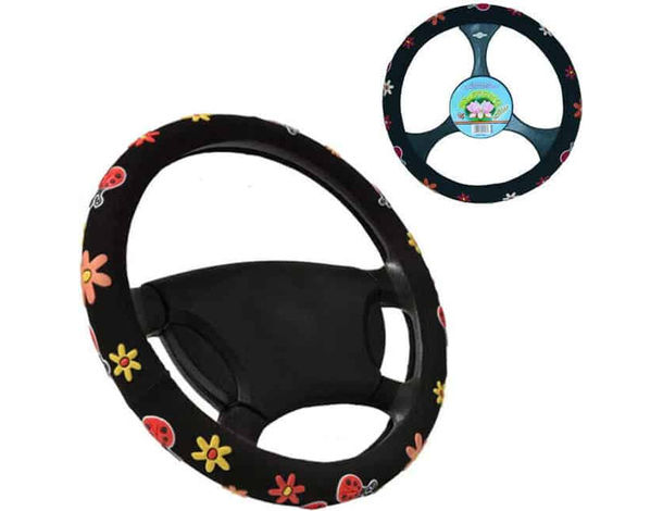 Coprivolante Universale Fiore Stampato Auto Volante Cover Decorativa 37-40cm