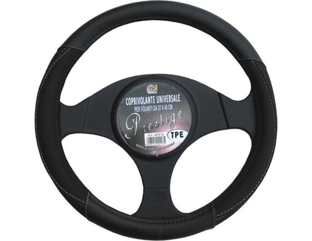 Coprivolante in Similpelle Mod. Prestige Nero UniversaIe Sportivo Auto 37-40cm