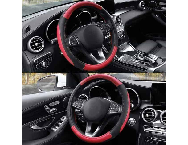 Coprivolante in Similpelle Mod. Prestige Rosso UniversaIe Sportivo Auto...