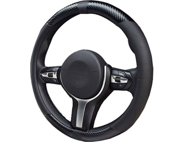Coprivolante Auto Similpelle Nero Mod. Simple Universale Antiscivolo 37-40 cm