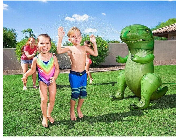 Gioco Gonfiabile a Forma di Dinosauro Spruzza Acqua Per Bambini Estate 6