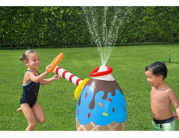 Gioco a Forma di Cono Gelato Gonfiabile Spruzza Acqua Per Bambini Estate 7