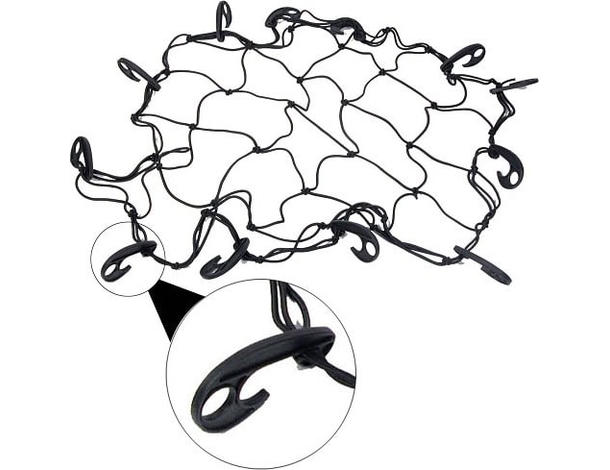 Rete Elastica Bagagliaio Porta Oggetti 12 Ganci per Auto Automobile 115x86cm...