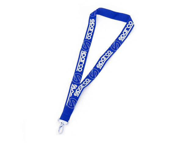 2x Cordino Sparco Laccetto Portachiavi da collo Blu 55 cm moschettone Lanyard...