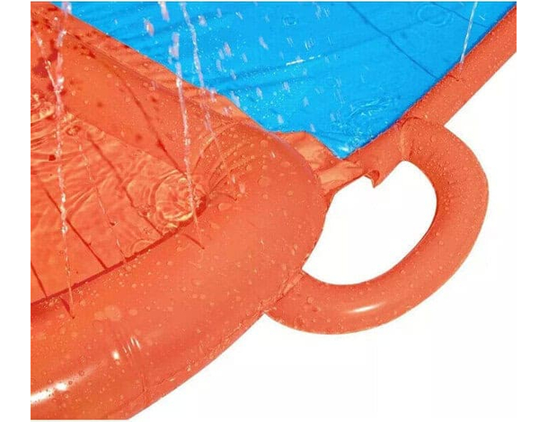 Acqua Scivolo Ferroviario con 2 Corsie Bambini 488cm Gioco Esterno Giardino...