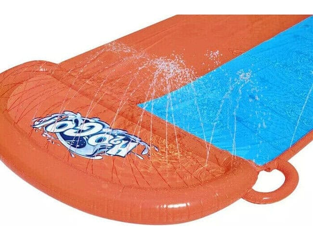 Acqua Scivolo Ferroviario con 2 Corsie Bambini 488cm Gioco Esterno Giardino...