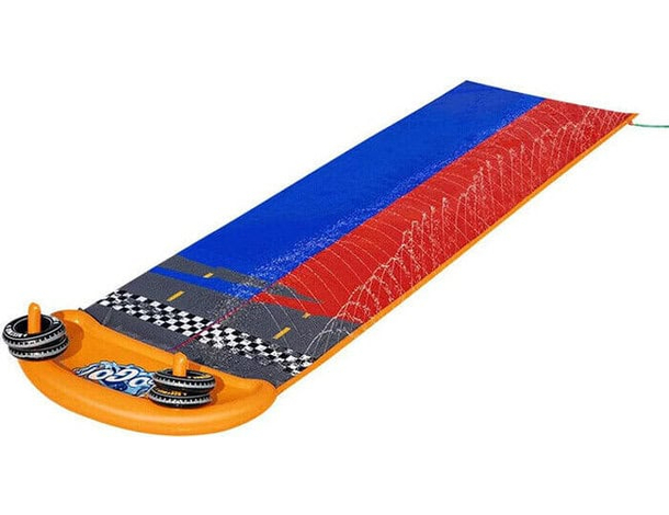 Acqua Scivolo Ferroviario Bambini 488 cm Gioco Anelli Esterno Giardino Estate