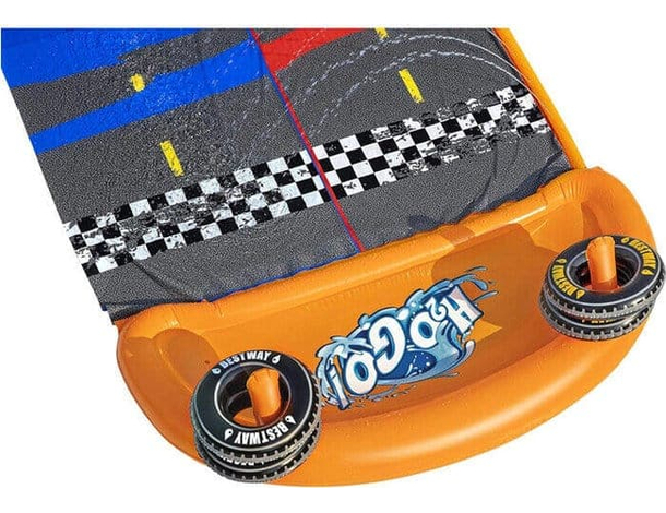 Acqua Scivolo Ferroviario Bambini 488 cm Gioco Anelli Esterno Giardino Estate...